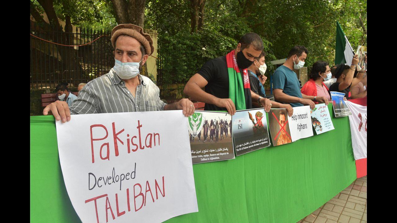 Earlier on August 15, when the Taliban gained control over the capital city of Kabul, anti-Pakistan protests across the globe were organised against Islamabad's role in helping the Taliban. Pic/PTI